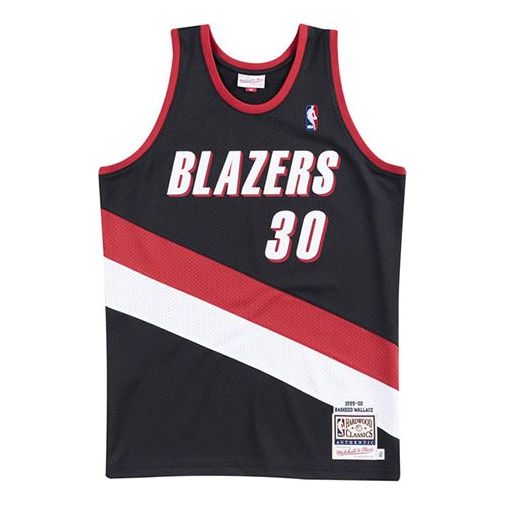 Потник Mitchell & Ness Portland Trail Blazers Rasheed Wallace Basketball Jersey Черно | AJY4EL18021-PTBBLCK99RWA, 0