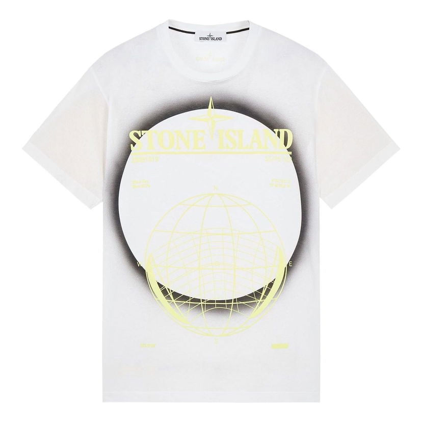 Тениска Stone Island Globe Graphic T-Shirt Бяло | 76152NS96-V0001