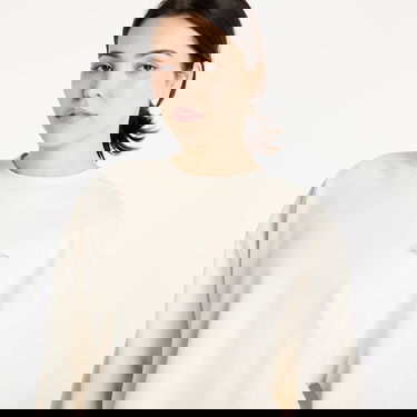 Суитчър New Balance Coastal Cropped Fleece Crew Sweatshirt Бежово | WT51514LIN, 1