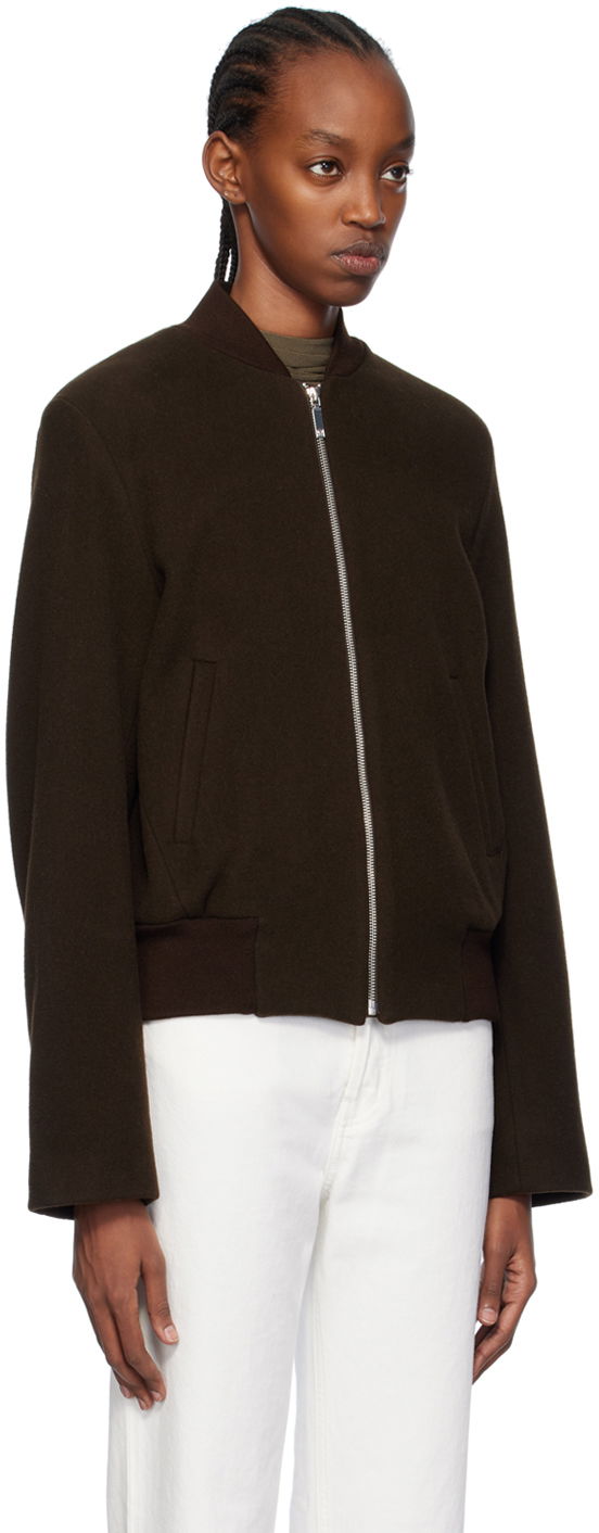 Яке бомбър TOTEME Sartorial Bomber Jacket Кафяво | 241-WRO1042-FB0039, 1