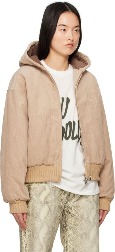Яке бомбър BAPE BAPE Corduroy Padded Hoodie Jacket Бежово | 001HJK802003L, 1