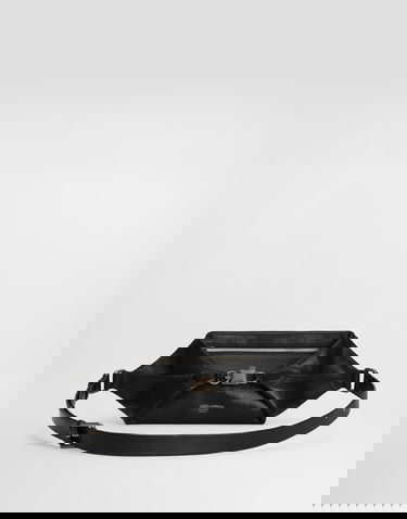 Чанта за кръста Dolce & Gabbana Lock Belt Bag in Tempesta Calfskin Черно | BM2188AU99480999, 0