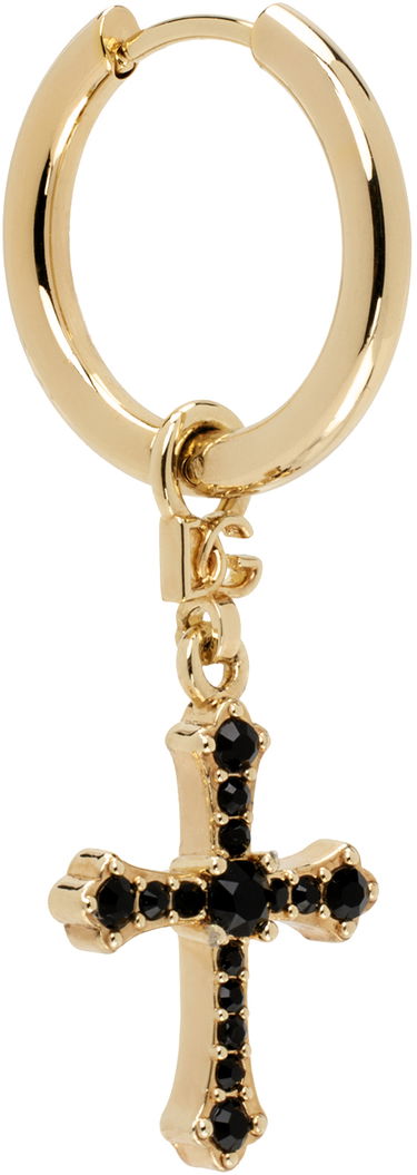 Обеци Dolce & Gabbana Studded Cross Single Hoop Earring Металик | WEQ1D3W1111, 1