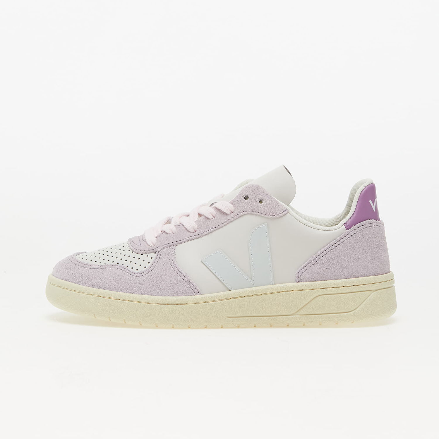Кецове и обувки Veja V-10 Leather "Purple" W Бяло | VX0203476A, 0
