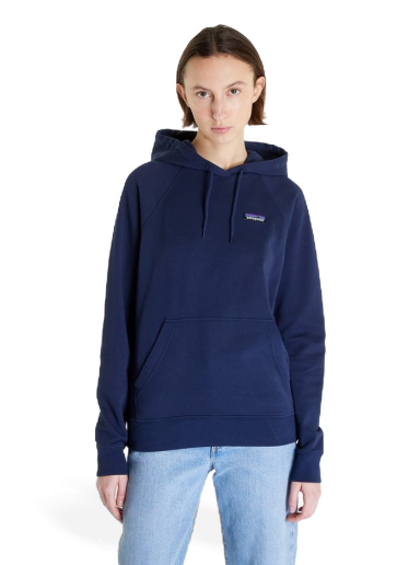 Суитчър Patagonia P-6 Label Organic Hoody Тъмно синьо | 39651 NENA