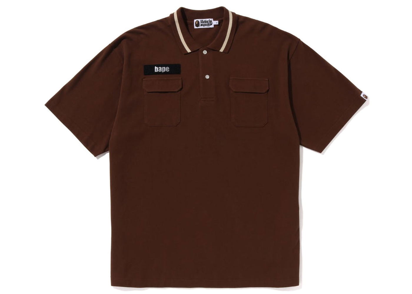 Поло тениска BAPE Relaxed Fit Polo Tee Кафяво | 1J30-112-003, 0