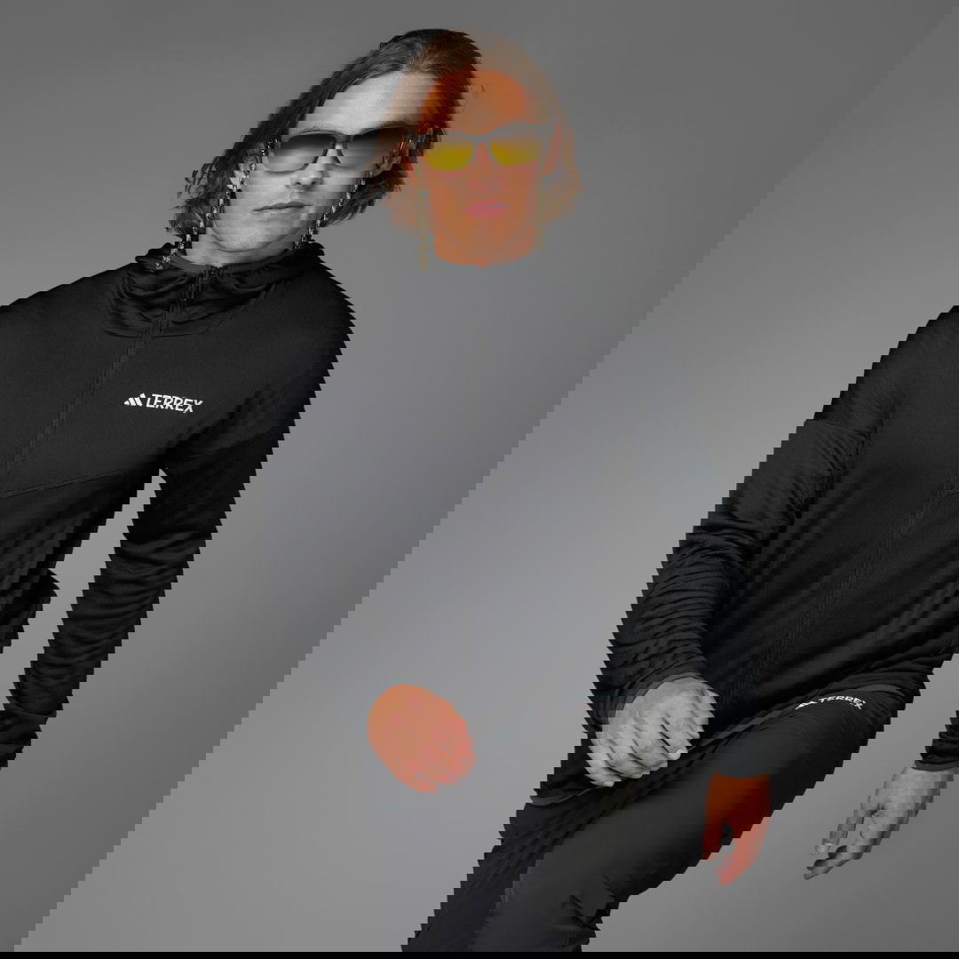 Суитчър adidas Performance Terrex Xperior Climawarm Light Fleece Hooded Jacket Черно | JE1346, 0
