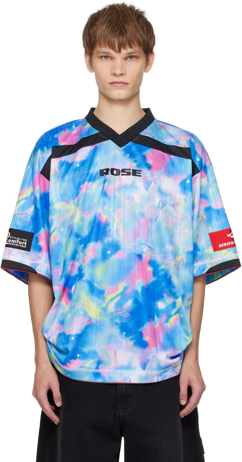 Тениска Martine Rose Martine Rose Printed Rugby T-Shirt Многоцветен | 197JT14534