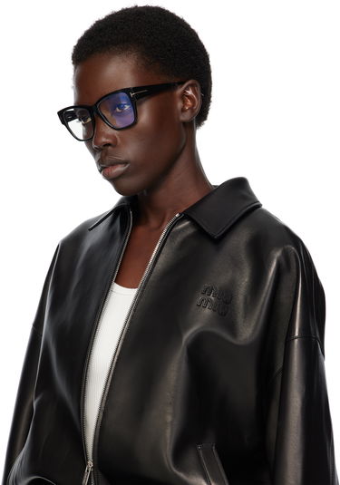 Слънчеви очила Tom Ford Tom Ford Square Shape Blue Block Glasses Черно | FT5745-B_54001, 3