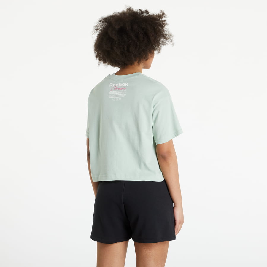 Тениска Reebok CL Graphic Tee Зелено | H58673, 1