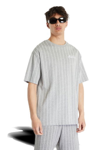 Тениска New Era Pinstripe Oversized T-Shirt Сиво | 60357144