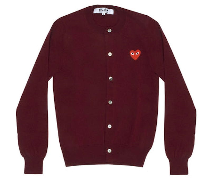 Пуловер Comme des Garçons Play Heart Cardigan Червено | AZ-N007-051-4