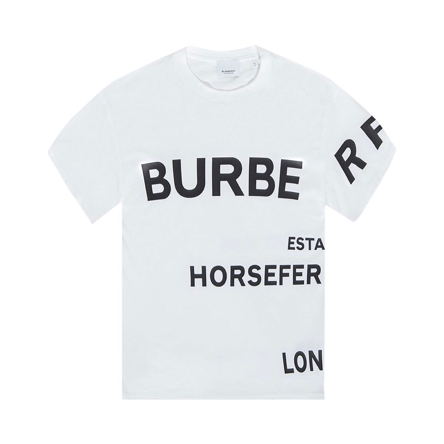 Тениска Burberry Horseferry Print Oversized T-Shirt Бяло | 8048748, 1