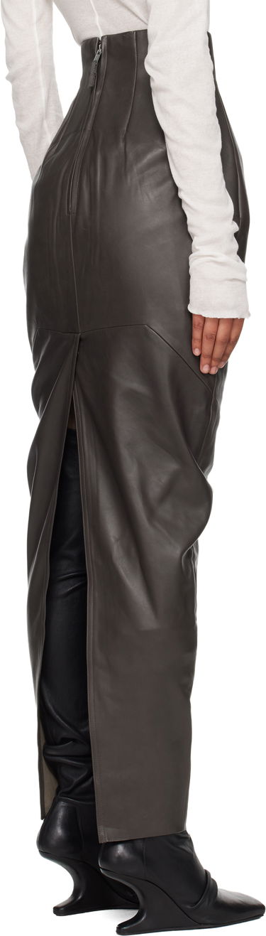 Пола Rick Owens Rick Owens Concordians Pillar Leather Maxi Skirt Сиво | RP02E4344 LBY, 2