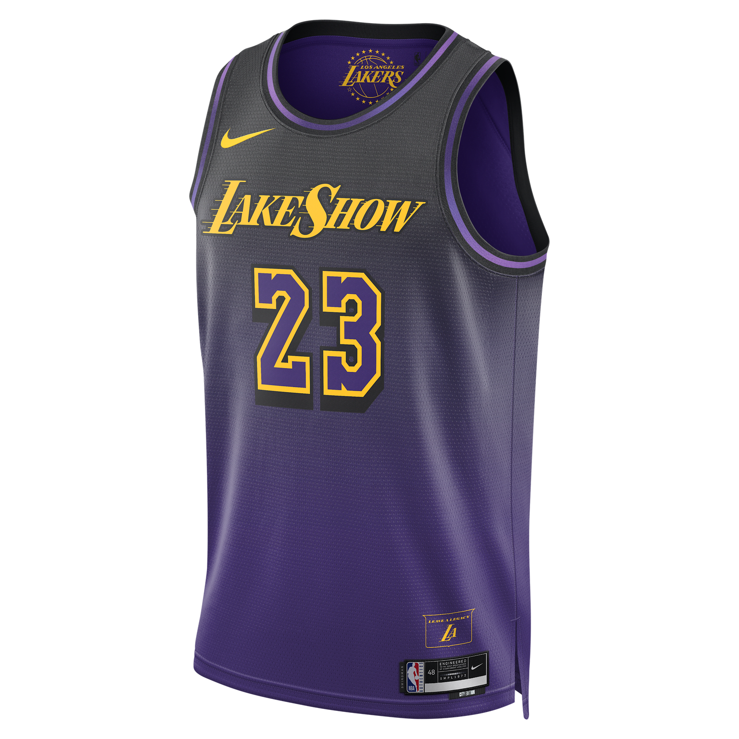 Фланелка Nike NBA Swingman LeBron James Lakers City Edition Jersey 2024/25 Лилаво | FQ4346-504, 1