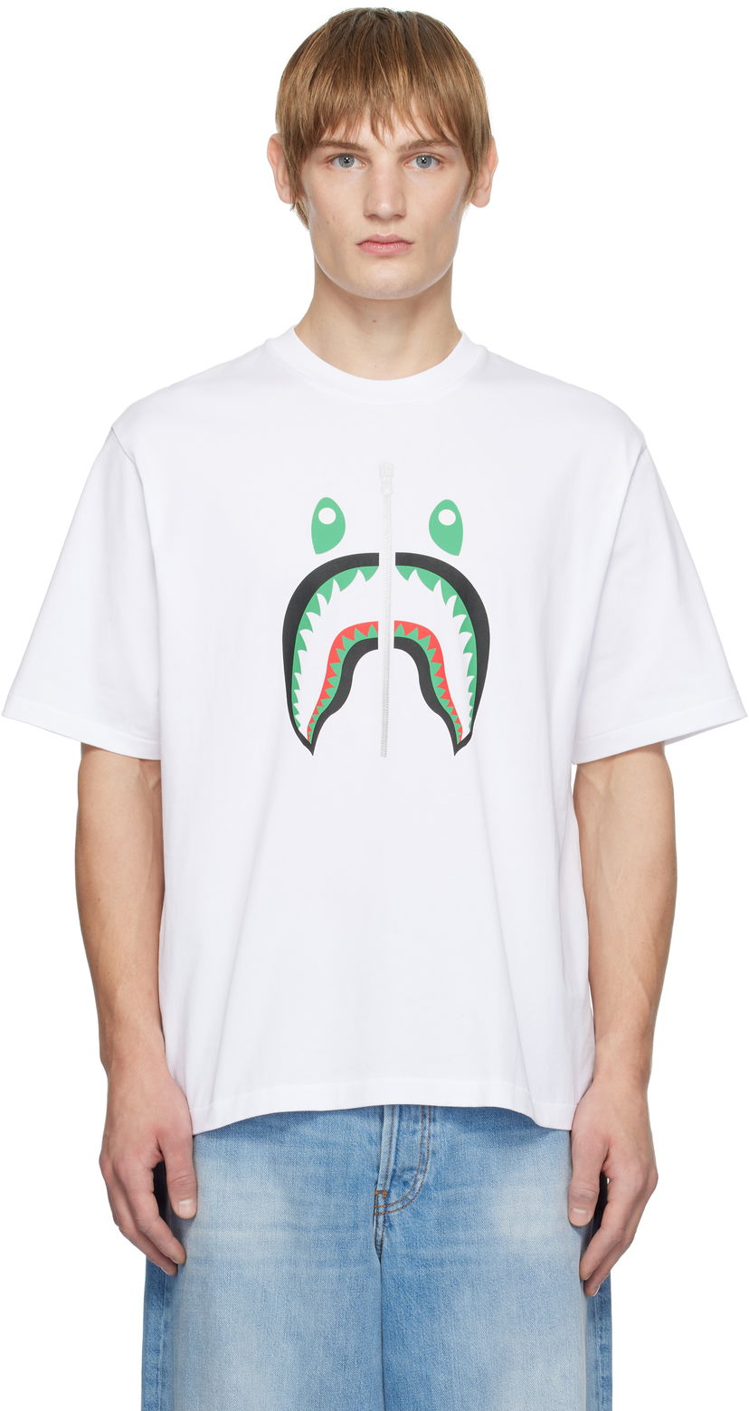 Тениска BAPE Shark Graphic T-Shirt Бяло | 001TEK701308M