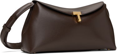 Дамска чанта TOTEME T-Lock Leather Clutch Кафяво | 244-WAL950-LE0025, 4