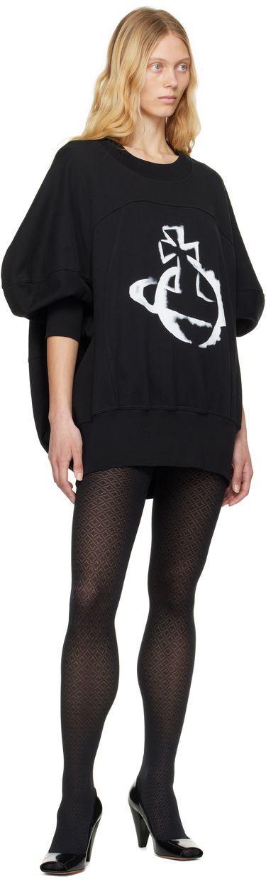Пуловер Vivienne Westwood Vivienne Westwood Stencil Orb Overhead Sweat Minidress Черно | 1I01000X-J006O-, 3