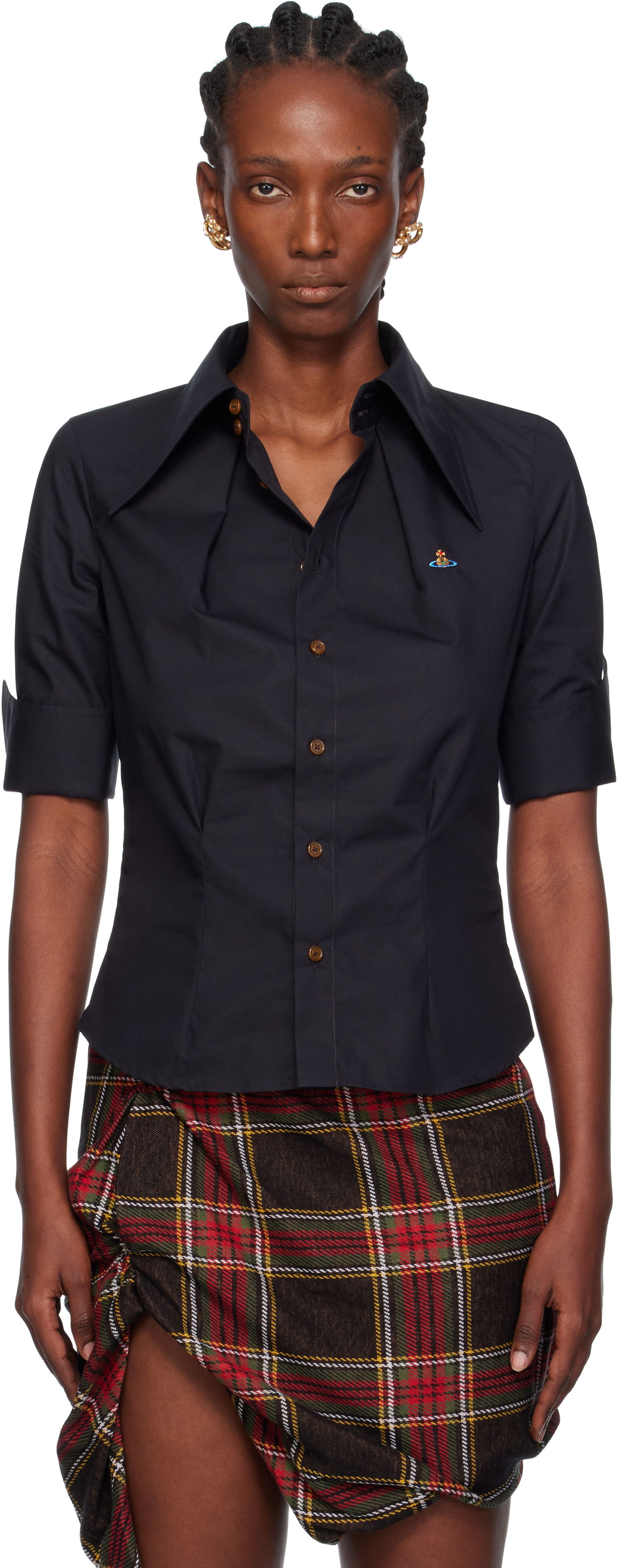 Риза Vivienne Westwood Vivienne Westwood Short Sleeve Violin Shirt Черно | 15010066-W009Q-, 0