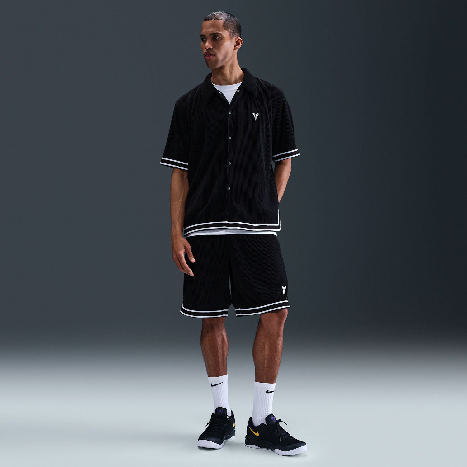 Риза Nike Kobe Pleated Short-Sleeve Basketball Top - Size: S Черно | IB0020-010, 1