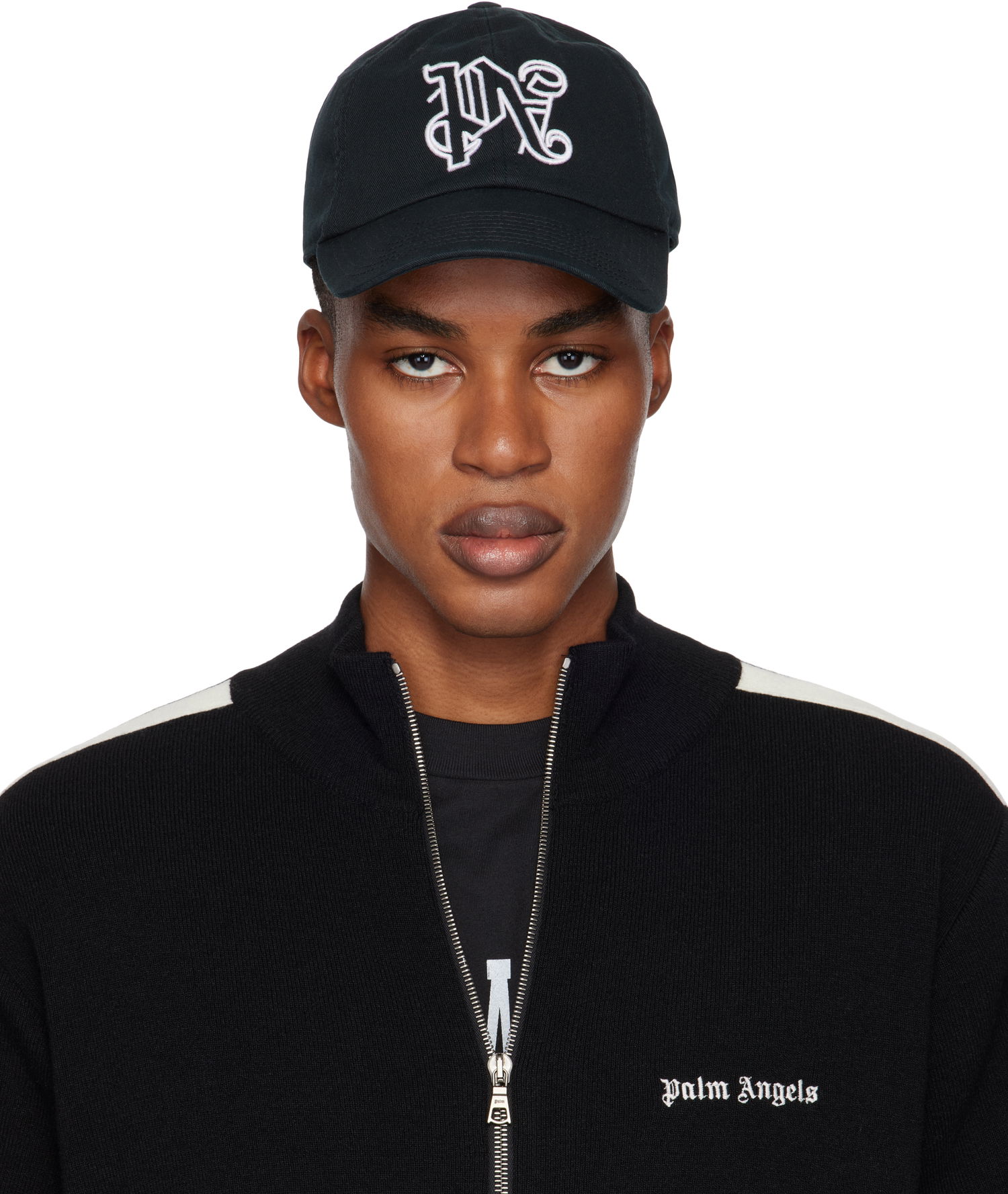 Шапка с козирка Palm Angels Cap With Logo Embroidery Черно | PMLB094C99FAB0021001, 0