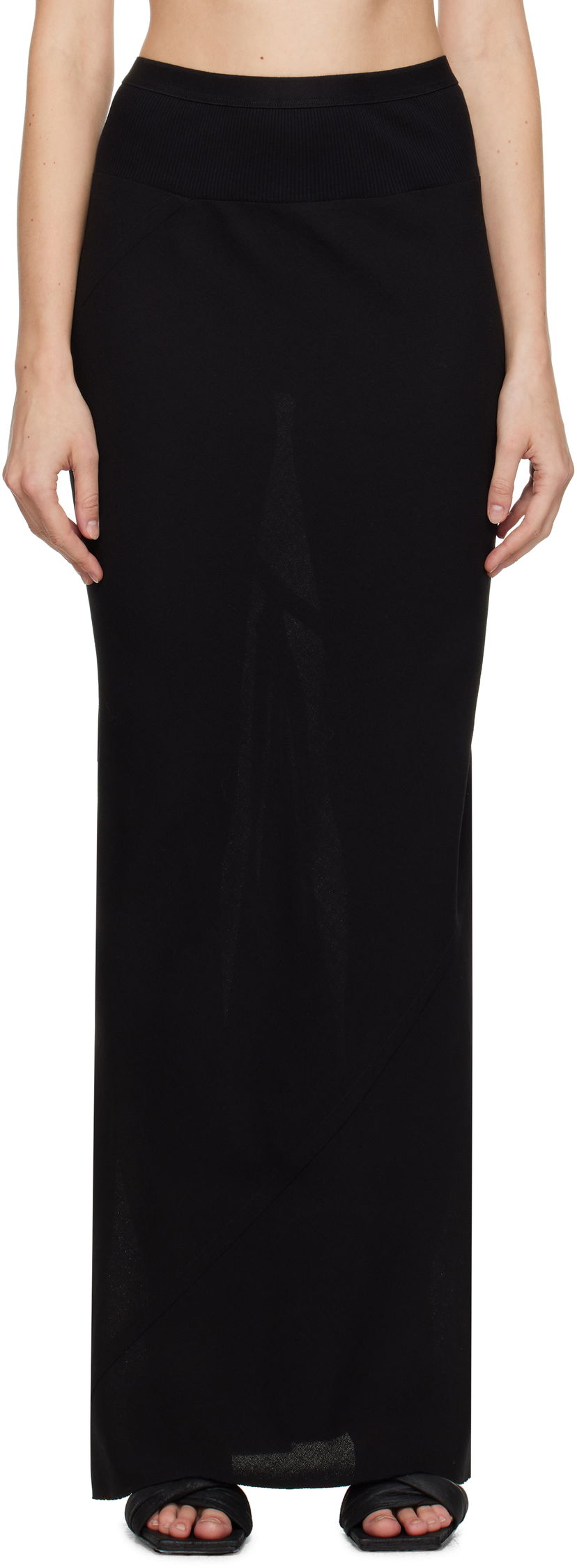 Пола Rick Owens Maxi Skirt Черно | RO02D3348 WA