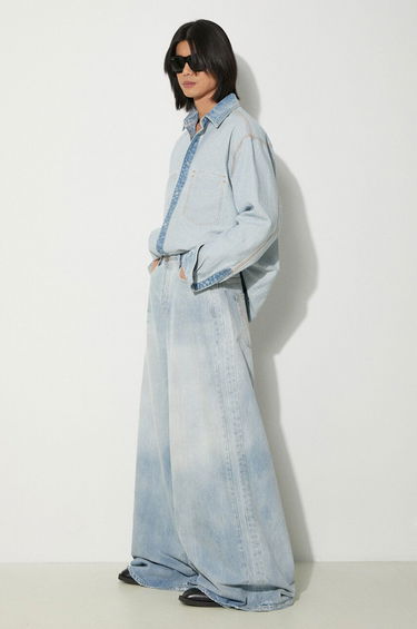 Риза VETEMENTS VETEMENTS Inside-Out Relaxed Denim Shirt Синьо | UE64SH500N, 5
