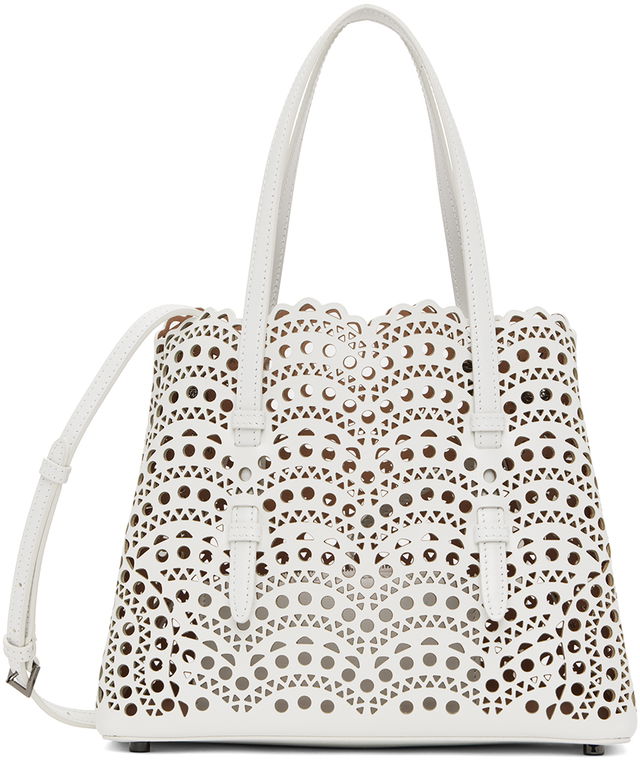 Laser-Cut Leather Tote Bag