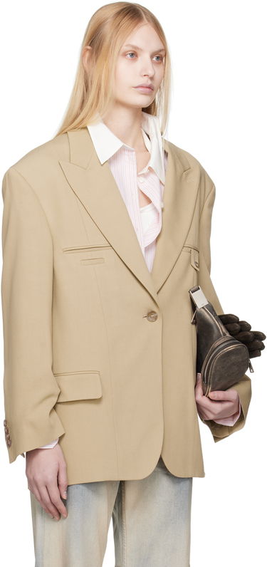 Палта Acne Studios Acne Studios Relaxed Fit Blazer Бежово | AH0302-, 1