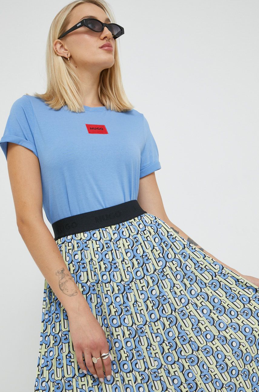 Тениска BOSS Cotton T-Shirt Синьо | 50456008, 0