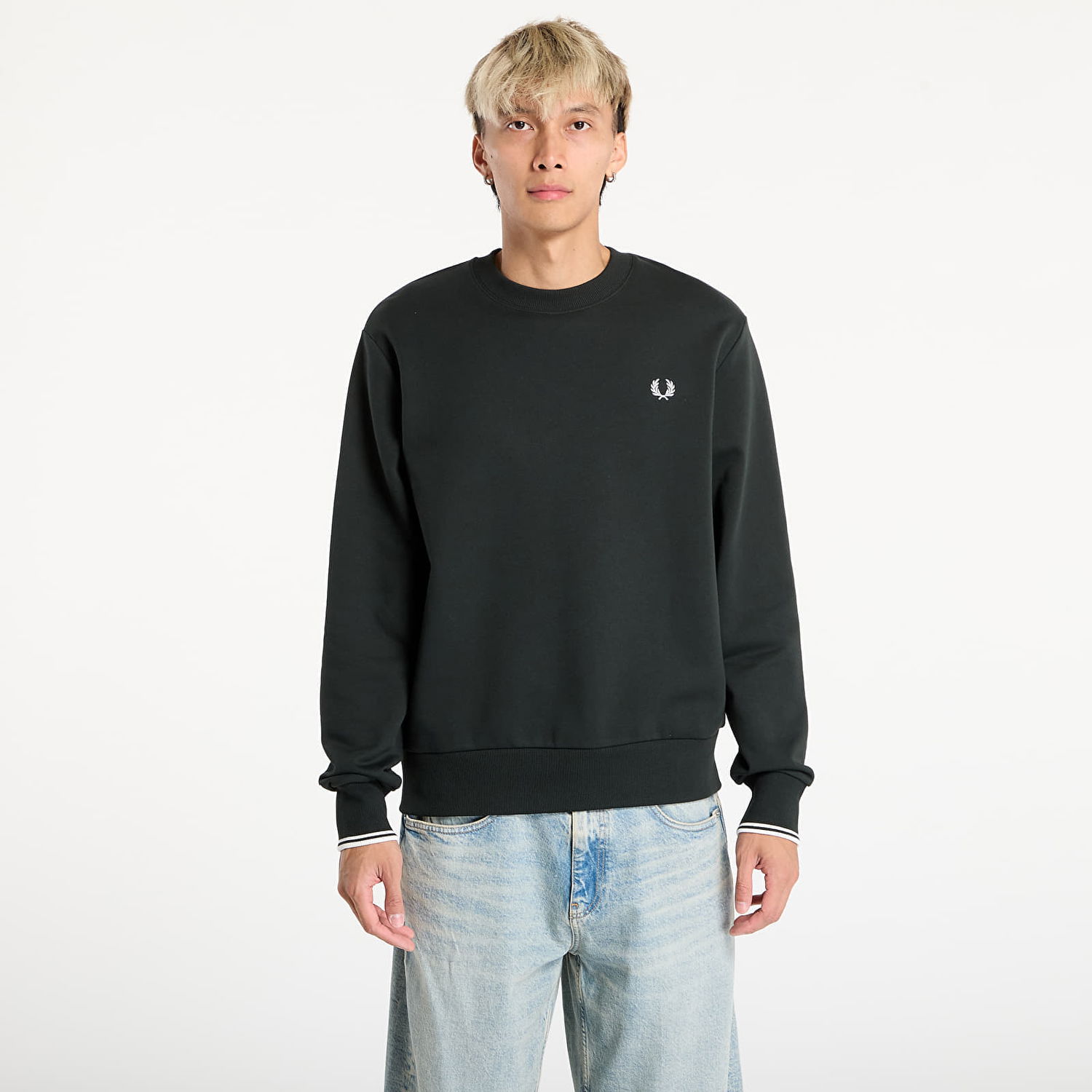 Суитчър Fred Perry Fred Perry Crew Neck Sweatshirt Черно | M7535 T50, 0