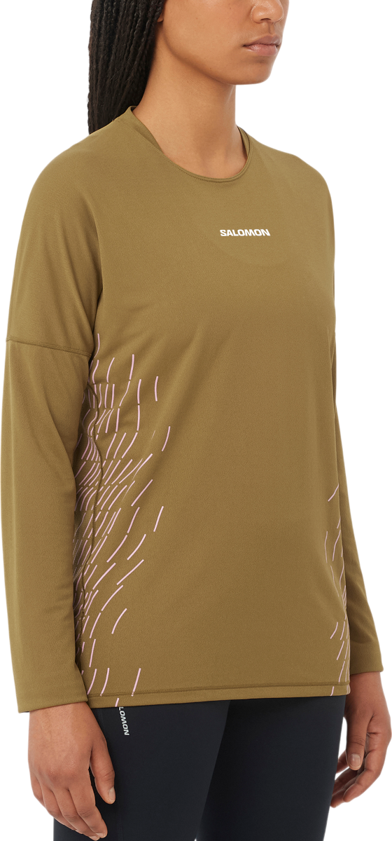 Тениска Salomon Salomon Sense Aero Graphic Long Sleeve T-Shirt Зелено | lc2698000, 0