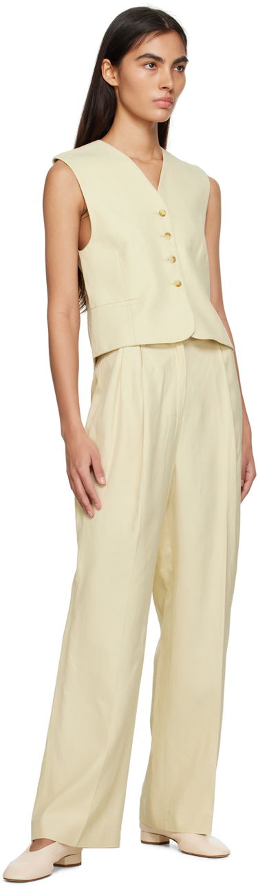Панталони Loulou de Saison Loulou de Saison Cadar Pleated Trousers Жълто | CADAR, 3