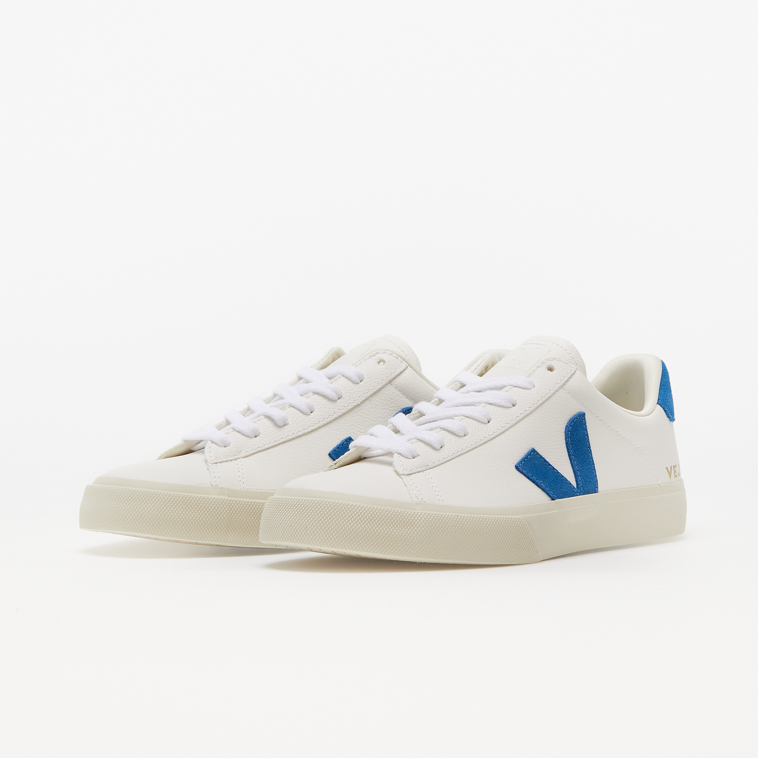 Кецове и обувки Veja Campo Chromefree "White/Swedish Blue" Бяло | CP0502818B, 1