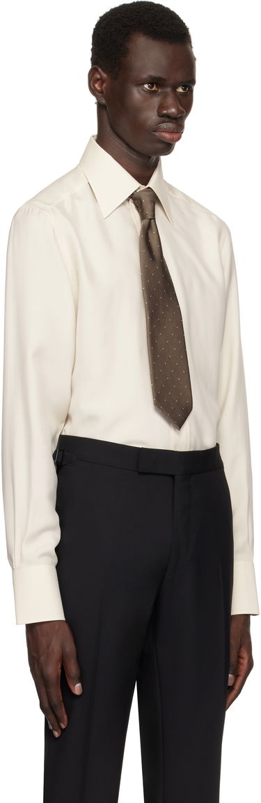 Риза Tom Ford TOM FORD Silk Twill Slim Fit Shirt Бежово | HSBC01-SUS02, 1
