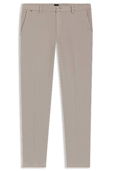 Панталони BOSS Modern-Fit Stretch Cotton Twill Trousers Бежово | 50543304, 0