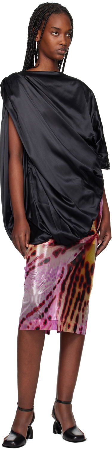 Пола Dries Van Noten Dries Van Noten Silk Draped Blouse Многоцветен | 251-010738-1032, 3