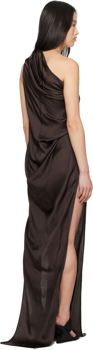Pокля Rick Owens Rick Owens Hollywood Athena Arrowhead Maxi Dress Кафяво | RP01E7509 SCH, 2