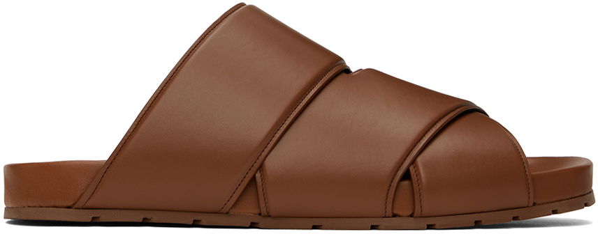 Кецове и обувки Bottega Veneta Bridge Mule Sandals "Brown" Кафяво | 754187 VBSL0, 0