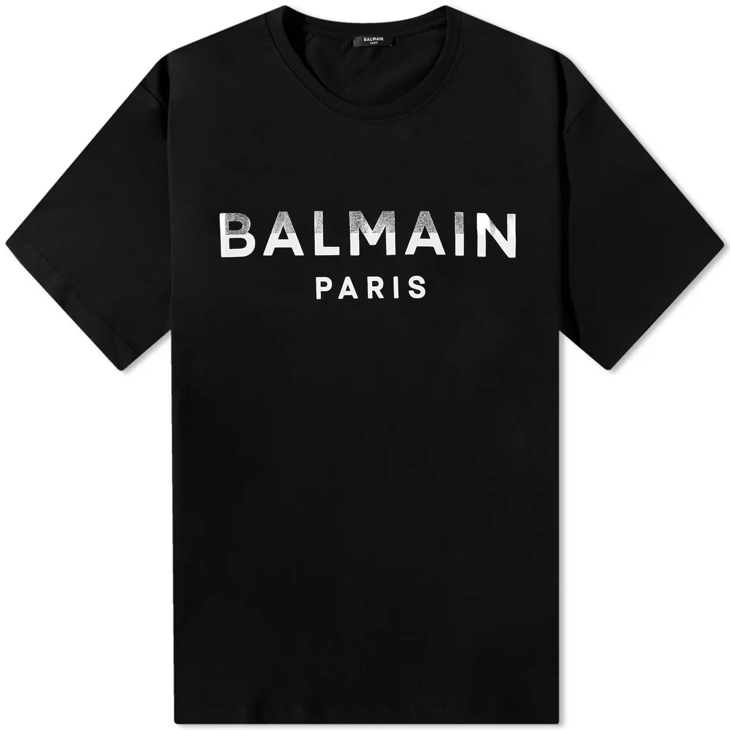 Тениска Balmain Foil Paris Logo T-Shirt Черно | BH0EG010BC58-EHZ, 0