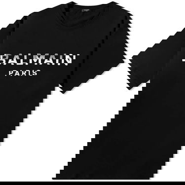 Тениска Balmain Foil Paris Logo T-Shirt Черно | BH0EG010BC58-EHZ, 0