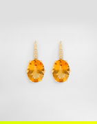 Anna Earrings 18-carat Gold With Citrines And Diamonds