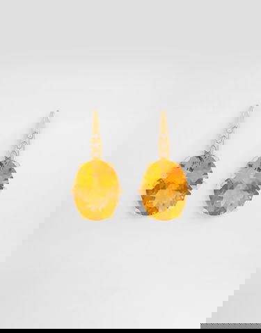 Обеци Dolce & Gabbana Anna Earrings 18-carat Gold With Citrines And Diamonds Оранжево
 | WESB1GWCTR1ZOO00, 0