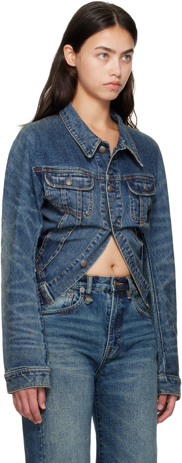 Яке R13 R13 Skinny Wrap Around Trucker Jacket Синьо | R13WD195-D246A, 1