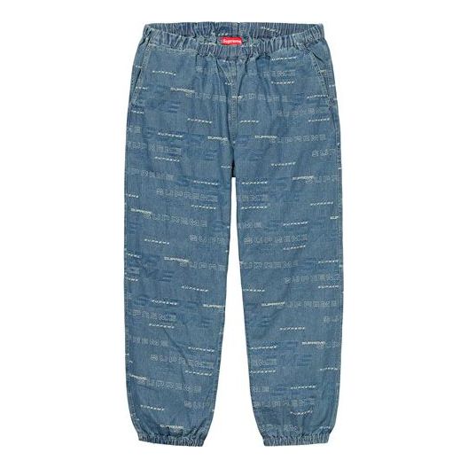 Спортни панталони Supreme Dimensions Logo Denim Pants Синьо | SUP-FW19-397, 0