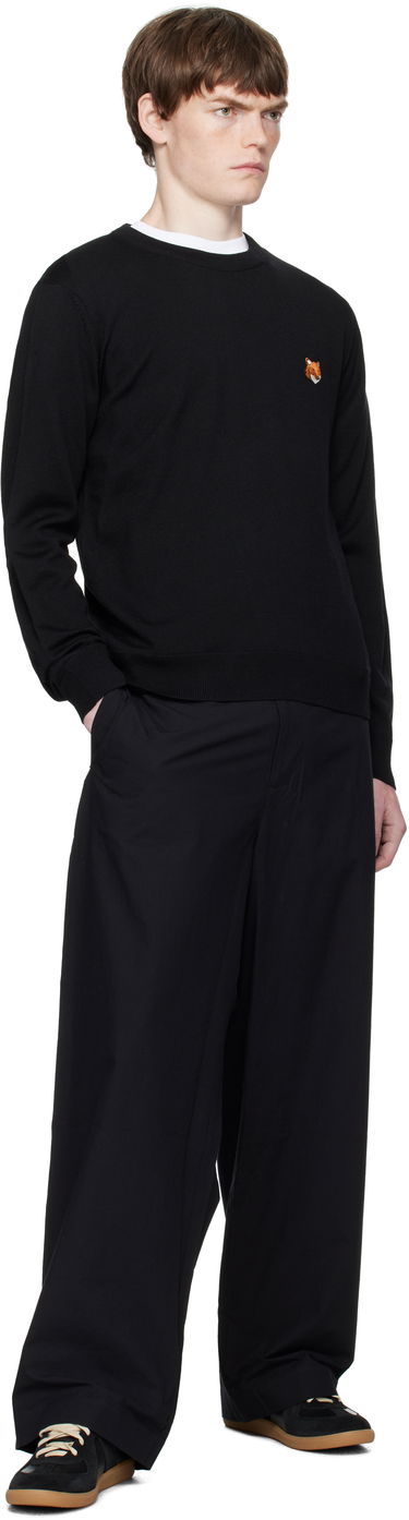 Пуловер MAISON KITSUNÉ Maison Kitsuné Fox Head Patch Regular Fit Sweater Черно | PM00801KT1181, 3