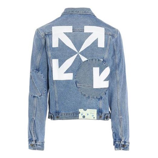 Яке бомбър Off-White Arrow Twist Denim Jacket Синьо | OMYE067R21DEN0024701, 0