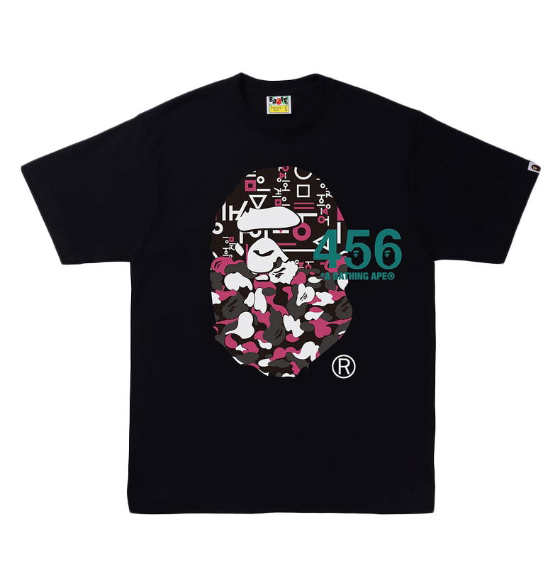 Тениска BAPE Squid Game x Ape Head Tee Черно | 1I23-110-910 BLK, 0