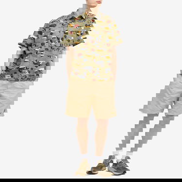 Риза Human Made Duck Short Sleeve Shirt Зелено | HM27SH018-OL, 4
