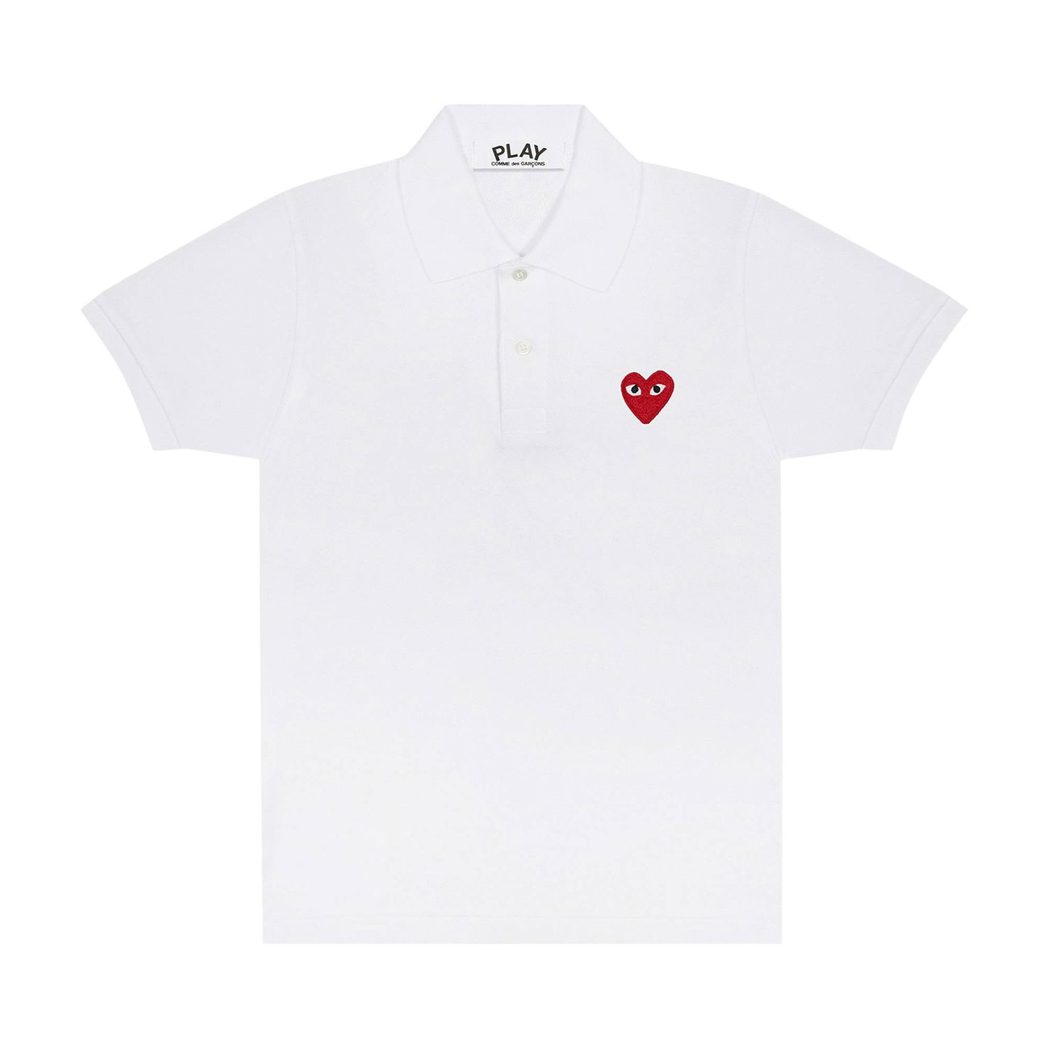 Поло тениска Comme des Garçons Play Heart Polo Tee Бяло | AZ T006 051 5, 1
